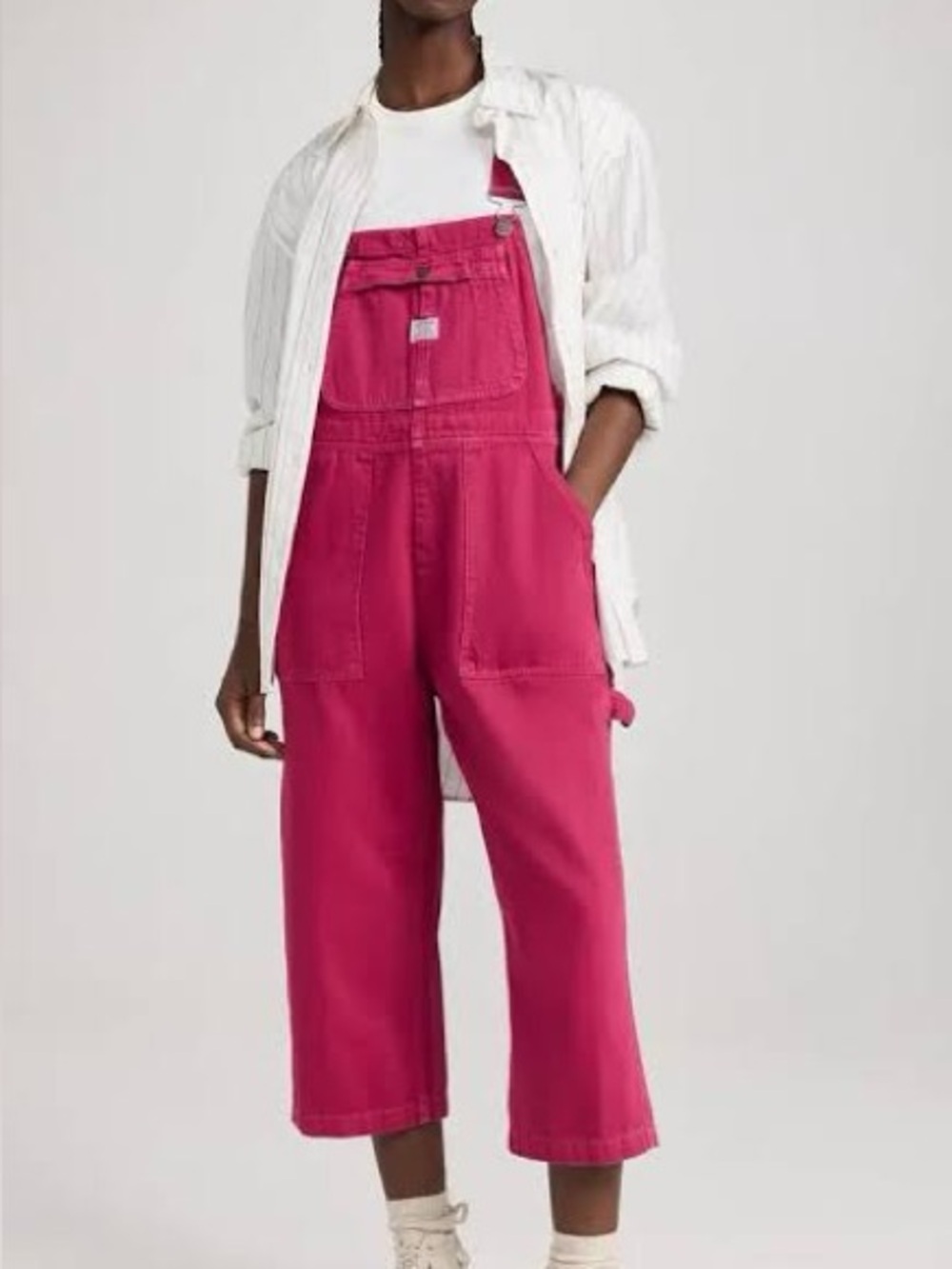 Denimist Magenta Corduroy Overalls size S